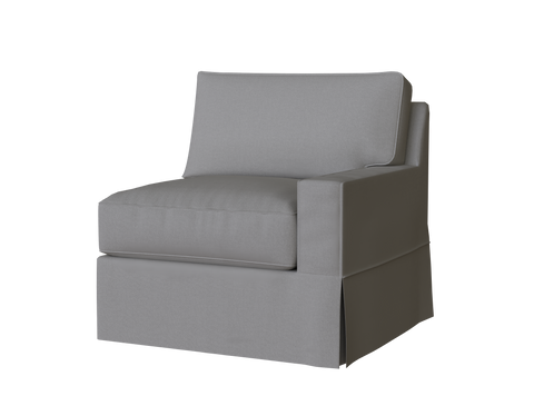 PB Buchanan Square Arm Right Arm Chair Cover, PB Buchanan sectional components slipcover - LindaKale