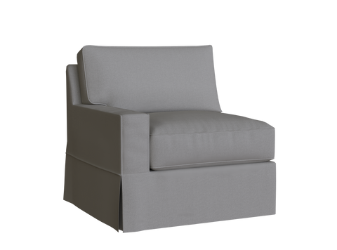 PB Buchanan Square Arm Left Arm Chair Cover, PB Buchanan sectional components slipcover - LindaKale