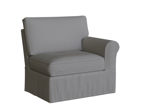 PB Buchanan Roll Arm Right Arm Chair Cover, PB Buchanan sectional components slipcover - LindaKale