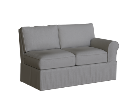 PB Buchanan Roll Arm Right Arm Loveseat Cover, PB Buchanan sectional components slipcover - LindaKale