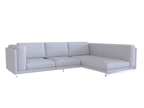 Nockeby Loveseat with Chaise Cover, Left - LindaKale