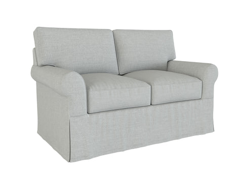 PB Buchanan Loveseat Slipcover, Roll Arm 79