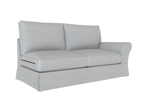 PB Comfort Roll Arm Right Arm Loveseat Cover, PB comfort sectional components slipcover - LindaKale