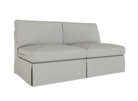 PB Basic Armless Loveseat Cover, PB Basic sectional components slipcover - LindaKale