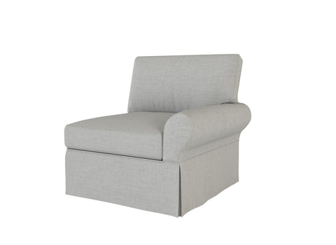 PB Basic Right Arm Chair Cover, PB Basic sectional components slipcover - LindaKale