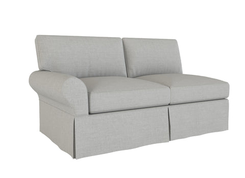 PB Basic Left Arm Loveseat Cover, PB Basic sectional components slipcover - LindaKale