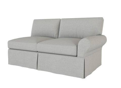 PB Basic Right Arm Loveseat Cover, PB Basic sectional components slipcover - LindaKale
