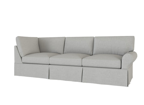PB Basic Right Return Sofa Cover, PB Basic sectional components slipcover - LindaKale