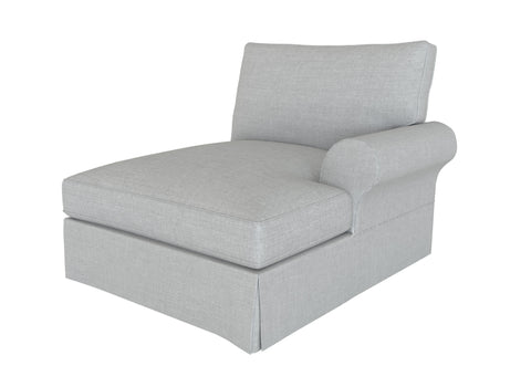 PB Comfort Roll Arm Right Arm Chaise Cover, PB comfort sectional components slipcover - LindaKale
