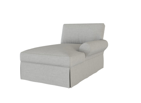 PB Basic Right Arm Chaise Cover, PB Basic sectional components slipcover - LindaKale