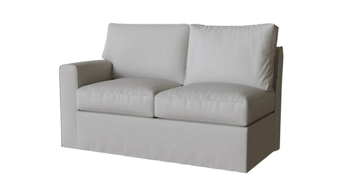 PB Comfort Square Arm Left Arm Loveseat Cover, PB comfort sectional components slipcover - LindaKale