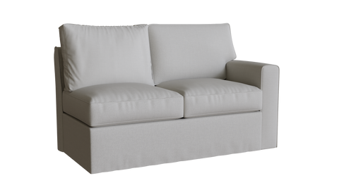 PB Pearce Square Arm Right Arm Loveseat Cover, PB pearce sectional components slipcover - LindaKale