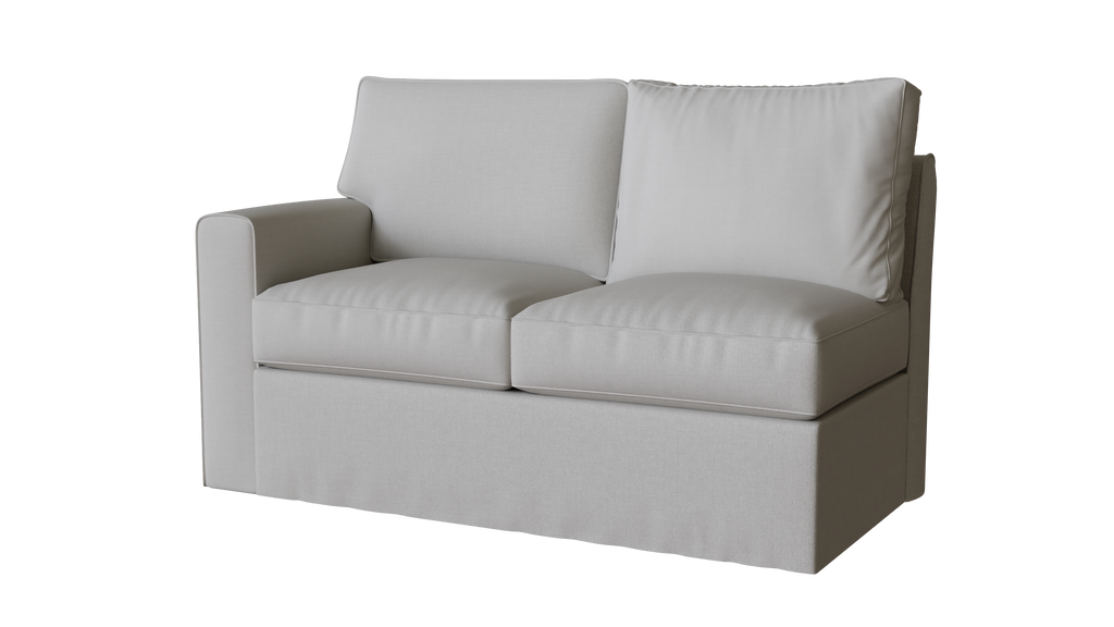 PB Pearce Square Arm Left Arm Loveseat Cover, PB pearce sectional components slipcover