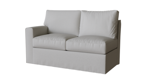 PB Pearce Square Arm Left Arm Loveseat Cover, PB pearce sectional components slipcover - LindaKale