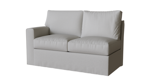 PB Pearce Square Arm Left Arm Loveseat Cover, PB pearce sectional components slipcover