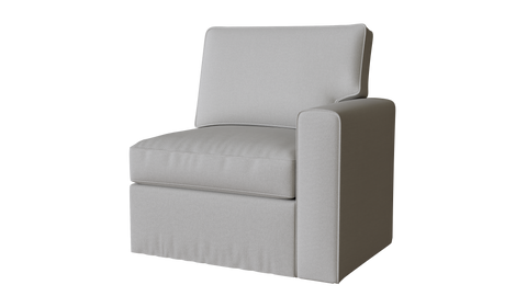 PB Comfort Square Arm Right Arm Chair Cover, PB comfort sectional components slipcover - LindaKale