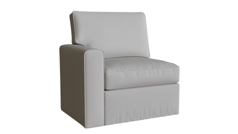 PB Comfort Square Arm Left Arm Chair Cover, PB comfort sectional components slipcover - LindaKale