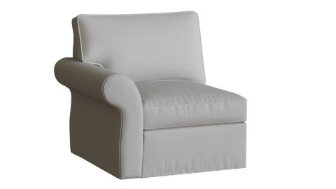 PB Pearce Roll Arm Left Arm Chair Cover, PB Pearce sectional components slipcover - LindaKale