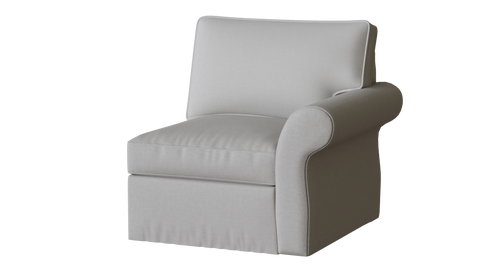 PB Pearce Roll Arm Right Arm Chair Cover, PB  pearce sectional components slipcover - LindaKale