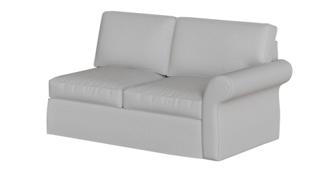 PB Pearce Roll Arm Right Arm Loveseat Cover, PB pearce sectional components slipcover - LindaKale