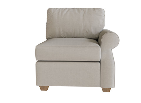 PB Fremont Roll Arm Right Arm Chair Cover, PB Fremont sectional components slipcover