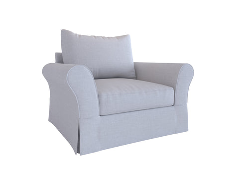 PB Comfort Armchair Cover, 41.5“, Roll Arm, Knife Edge - LindaKale