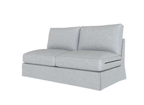 PB Pearce Roll Armless Loveseat Cover, PB pearce sectional components slipcover - LindaKale