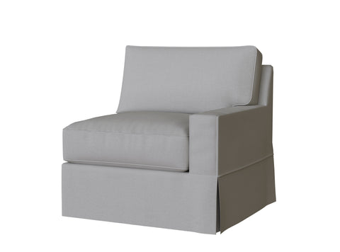 PB Comfort Square Arm Right Arm Chair Cover, PB comfort sectional components slipcover - LindaKale