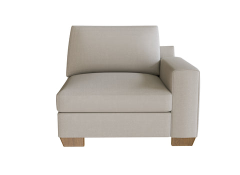 PB Big Sur Square Arm Right Arm Chair Cover, PB Big Sur sectional components slipcover