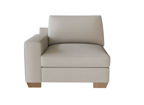 PB Big Sur Square Arm Left Arm Chair Cover, PB Big Sur sectional components slipcover