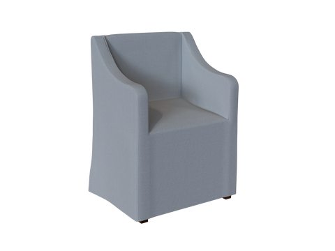 PB Classic Slope Arm Dining Armchair Slipcover, Long Slipcover