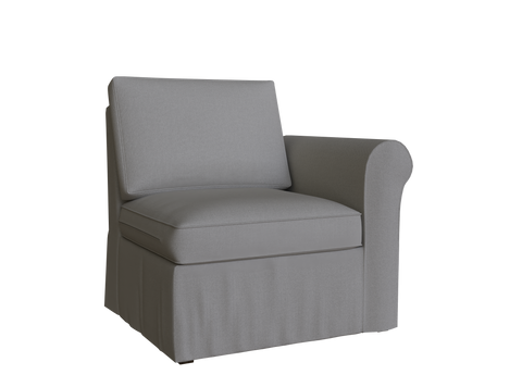 PB Cameron Roll Arm Right Arm Chair Cover, PB Cameron sectional components slipcover