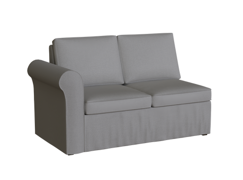 PB Cameron Roll Arm Left Arm Loveseat Cover, PB Cameron sectional components slipcover