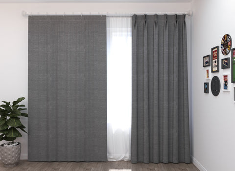 Pinch Pleat with Hook Curtains, Custom Made by Measurements - LindaKale